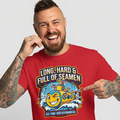 "Long, Hard & Full of Seamen" Funny Submarine Tee - Shit Shirt Club 