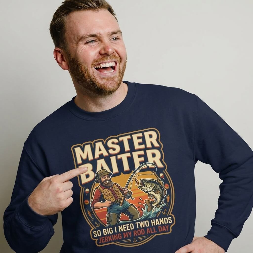 Master Baiter Funny Fishing Sweatshirt - Shit Shirt Club 