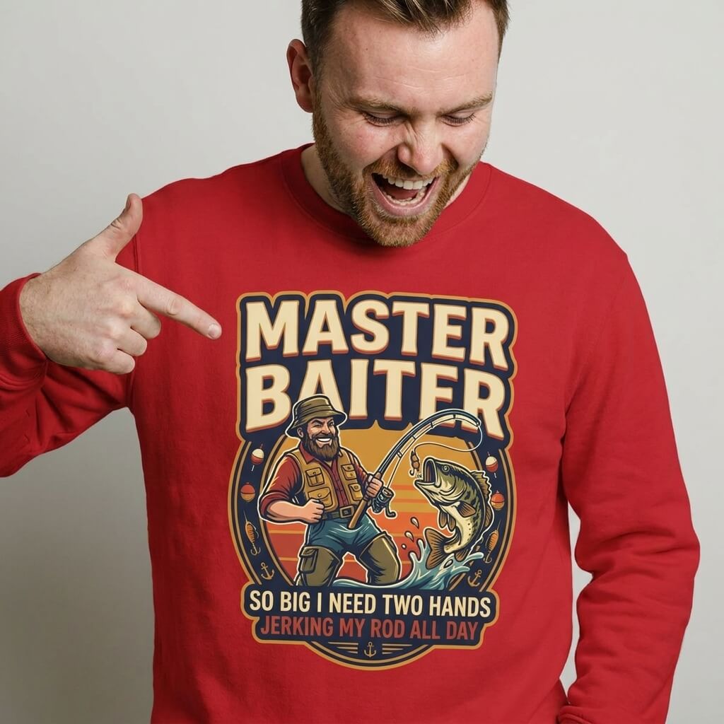 Master Baiter Funny Fishing Sweatshirt - Shit Shirt Club 