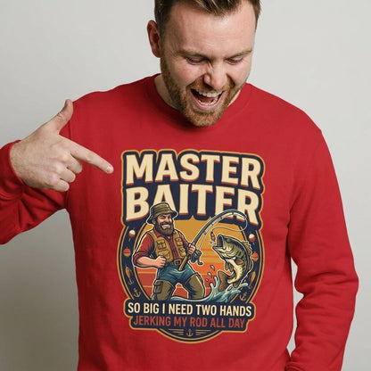 Master Baiter Funny Fishing Sweatshirt - Shit Shirt Club 