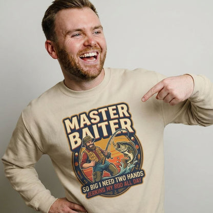 Master Baiter Funny Fishing Sweatshirt - Shit Shirt Club 