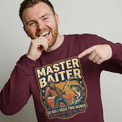 Master Baiter Funny Fishing Sweatshirt - Shit Shirt Club 