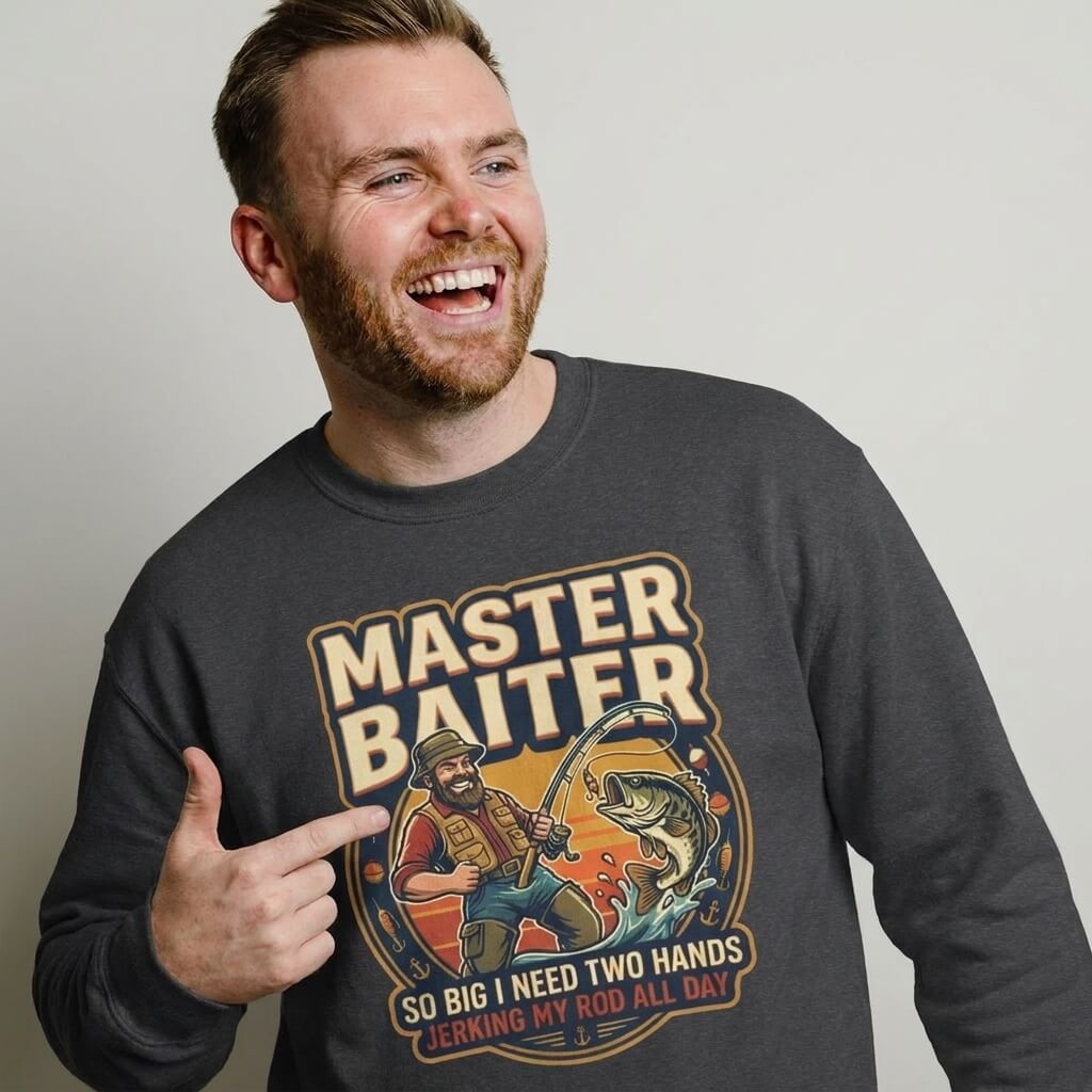 Master Baiter Funny Fishing Sweatshirt - Shit Shirt Club 