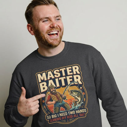 Master Baiter Funny Fishing Sweatshirt - Shit Shirt Club 