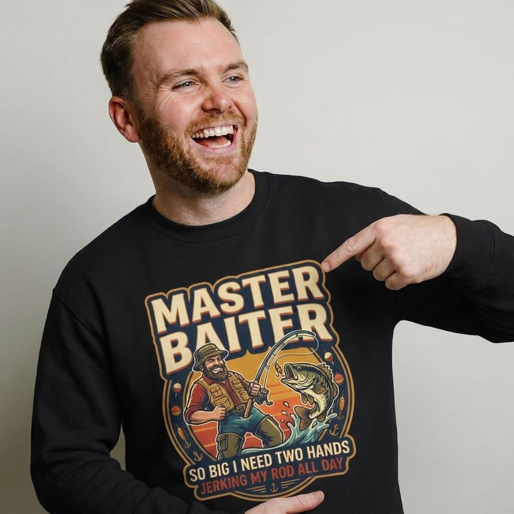 Master Baiter Funny Fishing Sweatshirt - Shit Shirt Club 