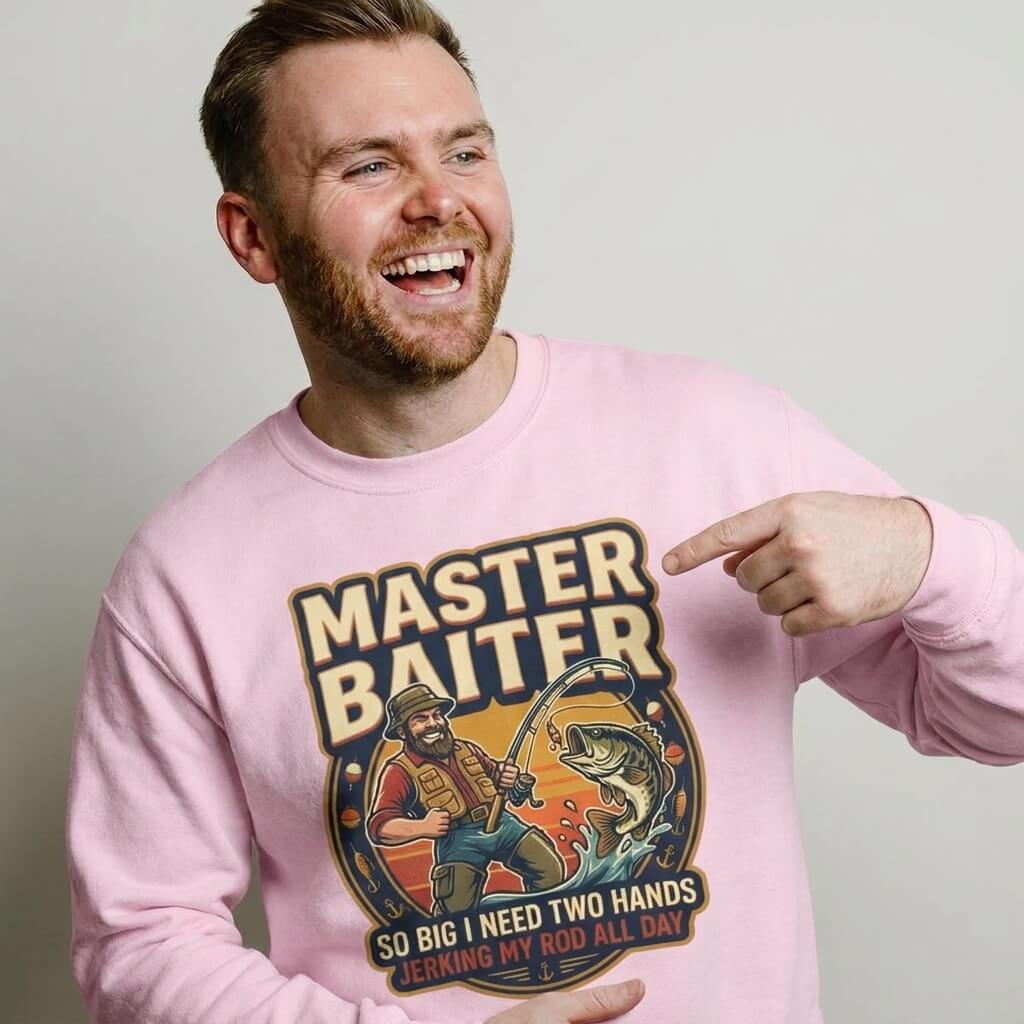 Master Baiter Funny Fishing Sweatshirt - Shit Shirt Club 