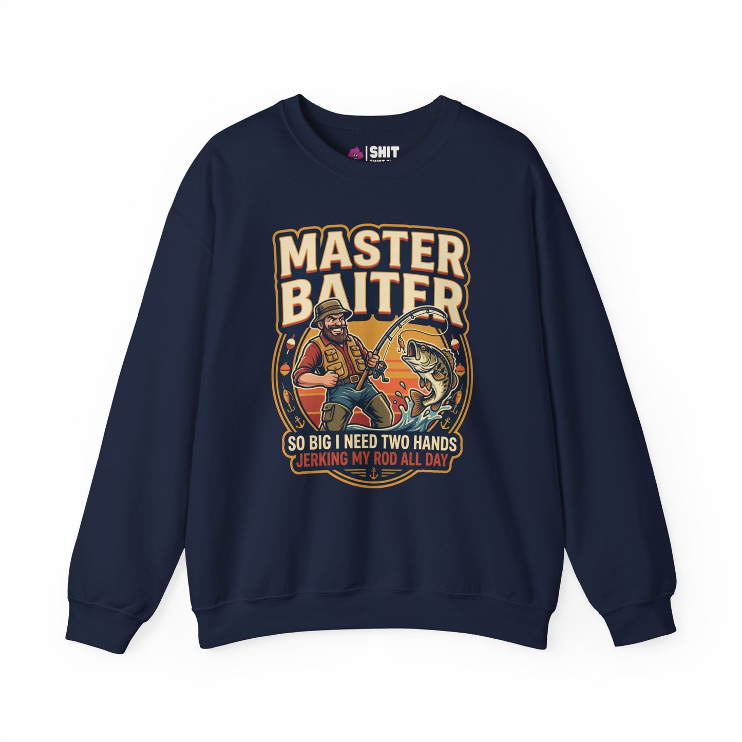 Master Baiter Funny Fishing Sweatshirt - Shit Shirt Club 
