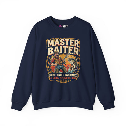 Master Baiter Funny Fishing Sweatshirt - Shit Shirt Club 