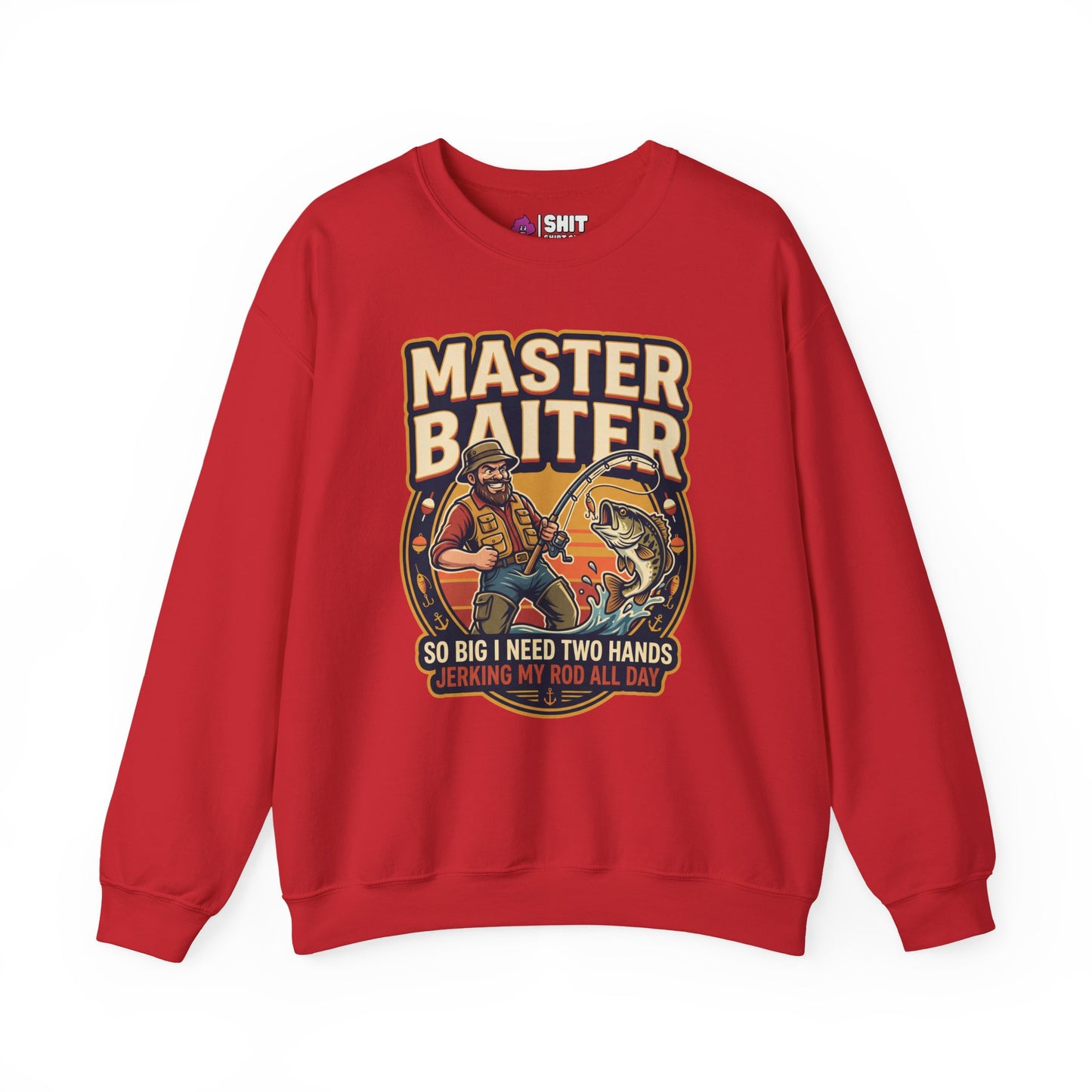 Master Baiter Funny Fishing Sweatshirt - Shit Shirt Club 