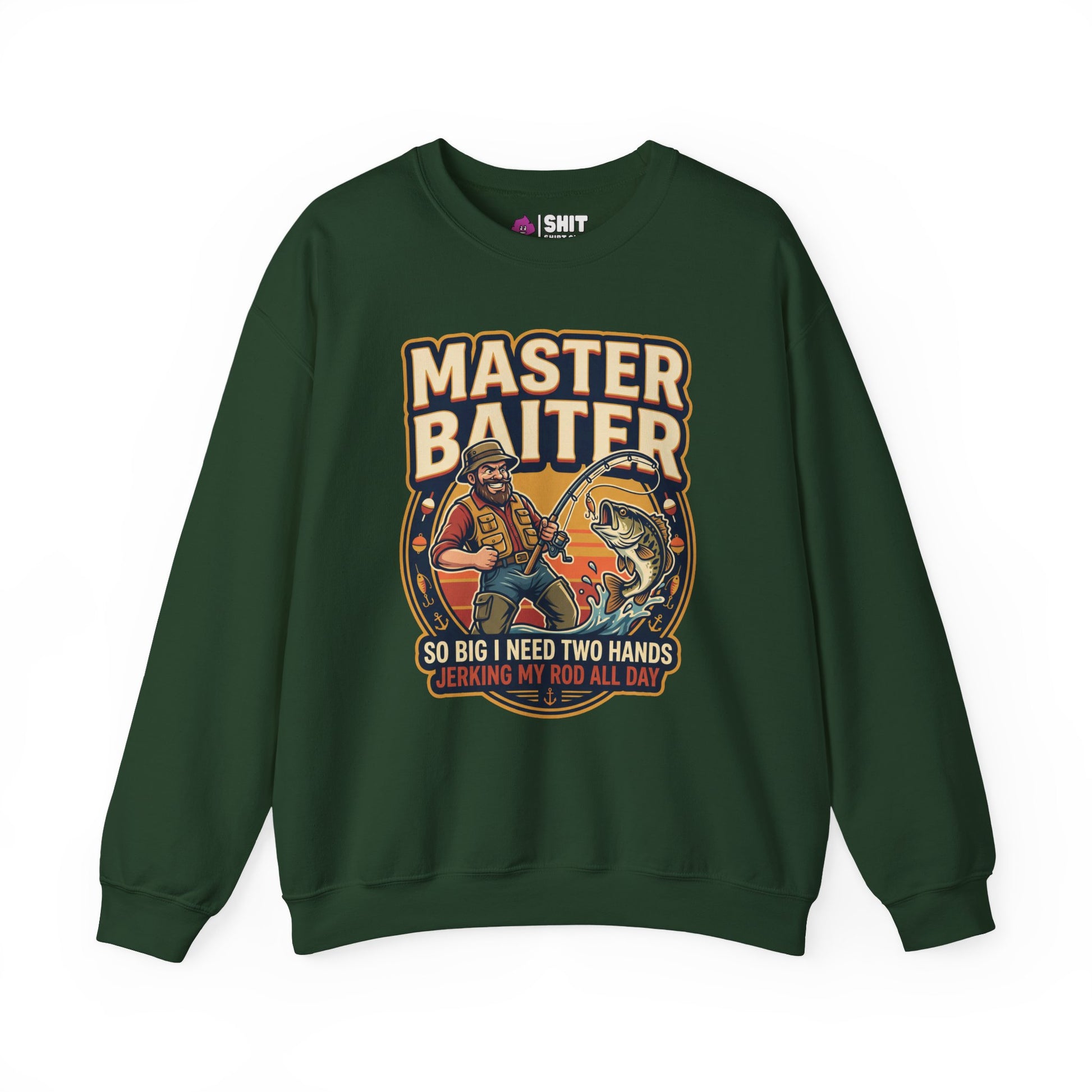 Master Baiter Funny Fishing Sweatshirt - Shit Shirt Club 