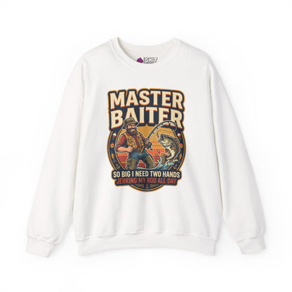 Master Baiter Funny Fishing Sweatshirt - Shit Shirt Club 