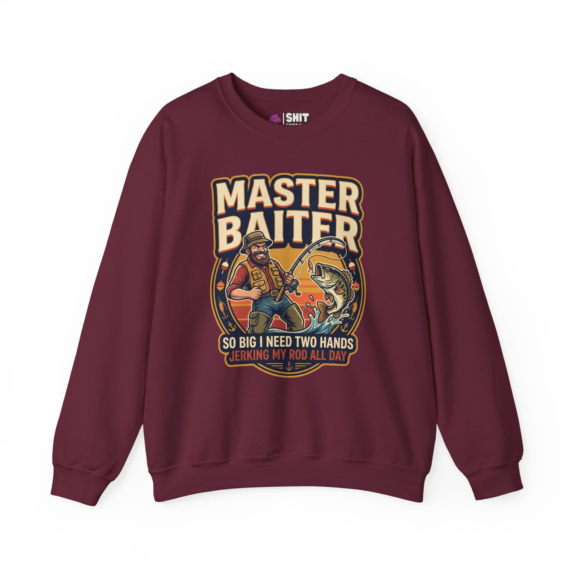 Master Baiter Funny Fishing Sweatshirt - Shit Shirt Club 