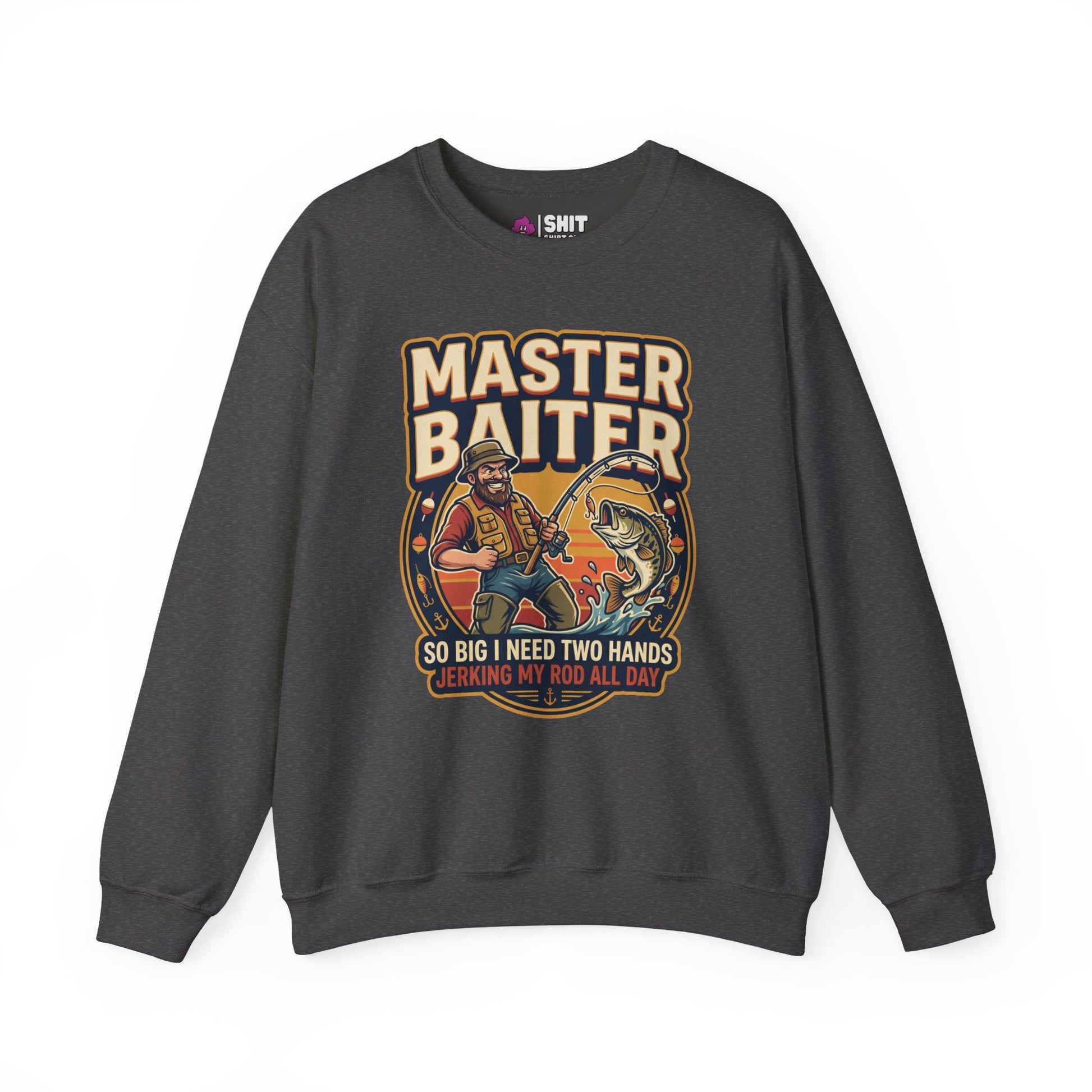 Master Baiter Funny Fishing Sweatshirt - Shit Shirt Club 