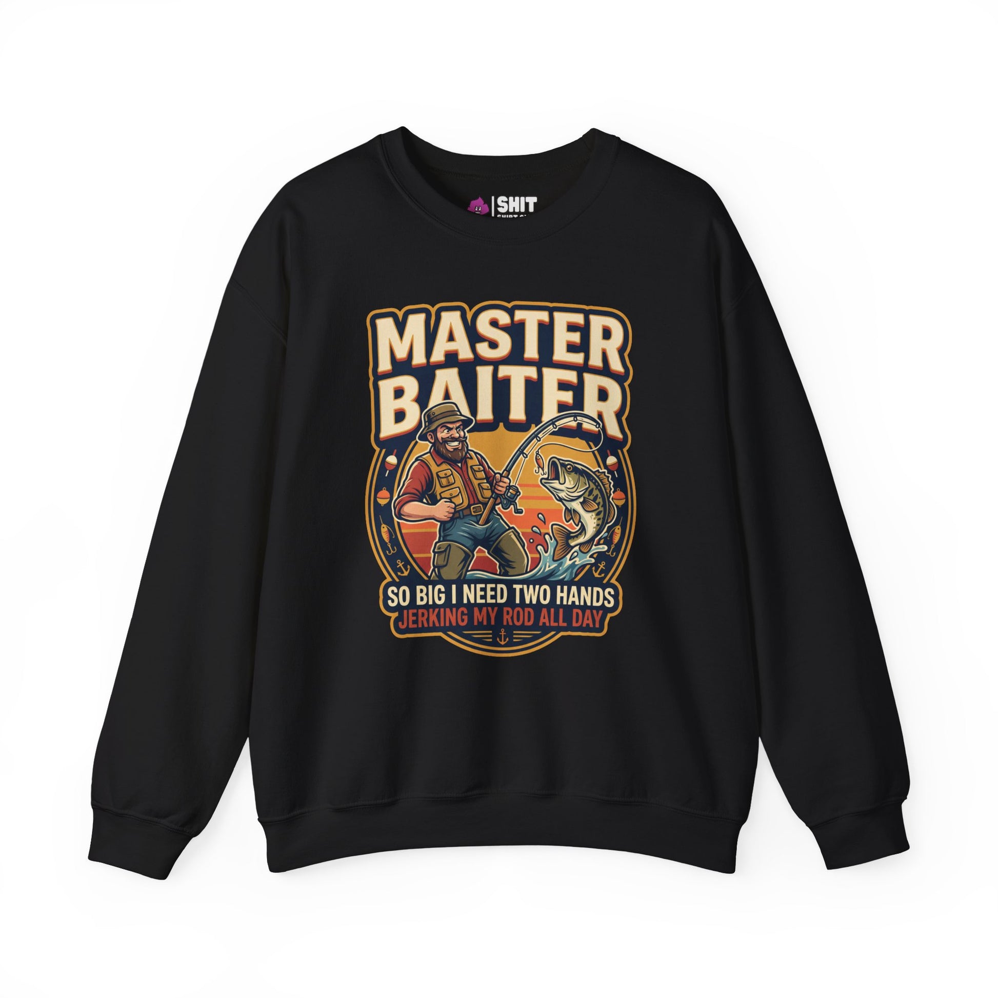 Master Baiter Funny Fishing Sweatshirt - Shit Shirt Club 