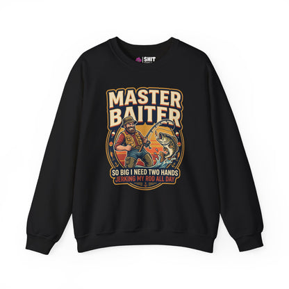 Master Baiter Funny Fishing Sweatshirt - Shit Shirt Club 