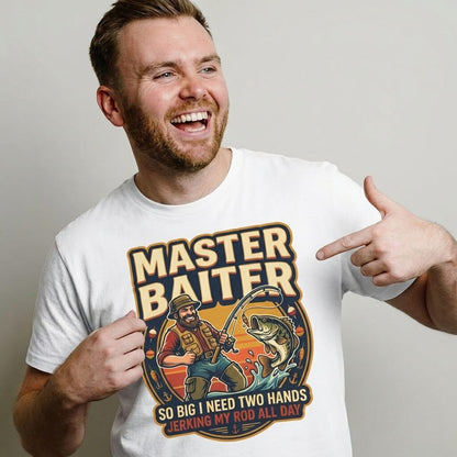 Master Baiter Rude Fishing Tee - Shit Shirt Club 