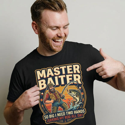 Master Baiter Rude Fishing Tee - Shit Shirt Club 