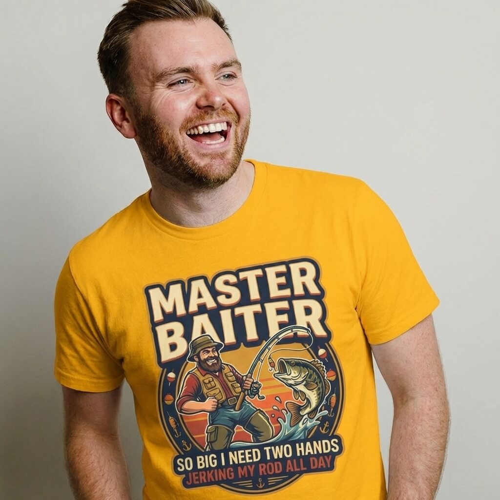 Master Baiter Rude Fishing Tee - Shit Shirt Club 