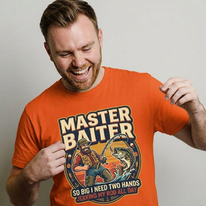 Master Baiter Rude Fishing Tee - Shit Shirt Club 