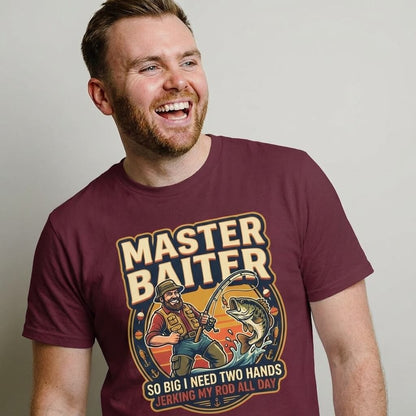 Master Baiter Rude Fishing Tee - Shit Shirt Club 