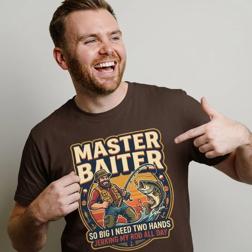 Master Baiter Rude Fishing Tee - Shit Shirt Club 