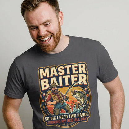 Master Baiter Rude Fishing Tee - Shit Shirt Club 