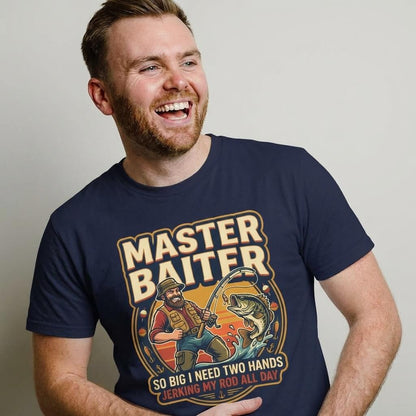 Master Baiter Rude Fishing Tee - Shit Shirt Club 
