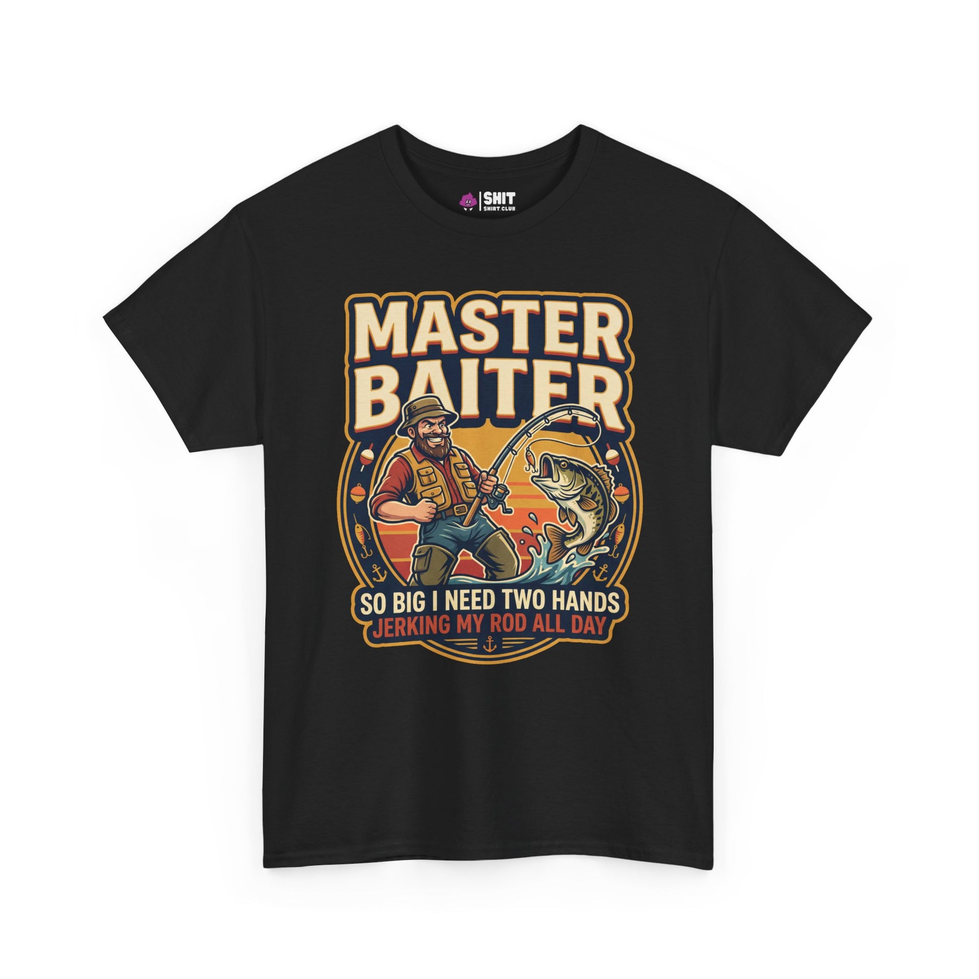 Master Baiter Rude Fishing Tee - Shit Shirt Club 