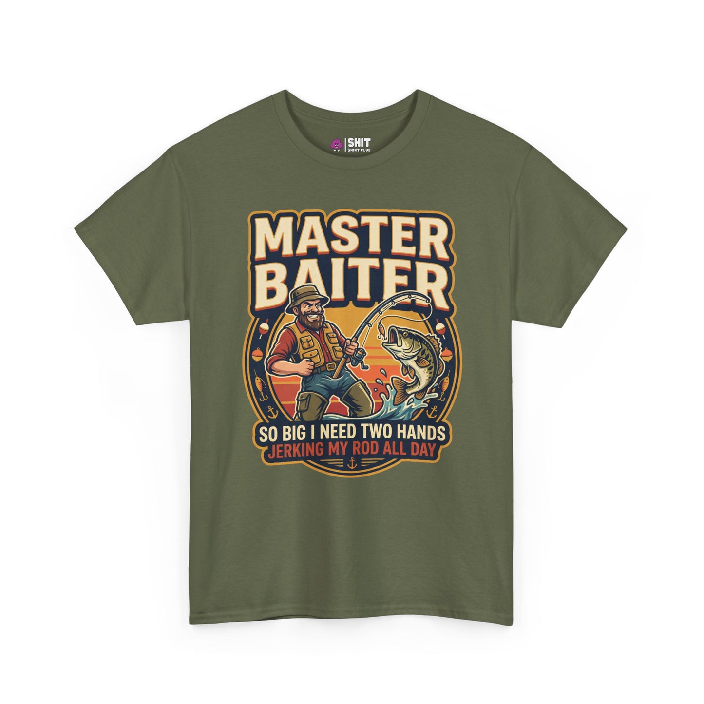 Master Baiter Rude Fishing Tee - Shit Shirt Club 