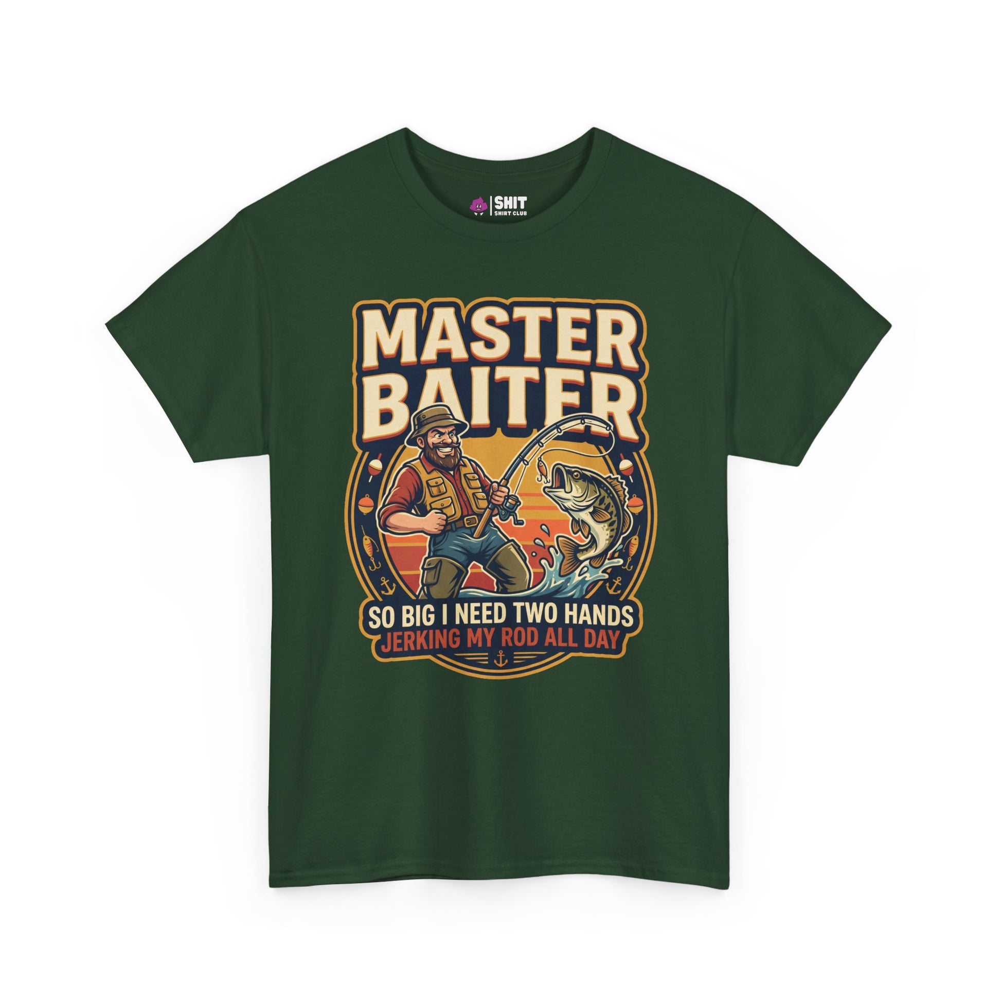 Master Baiter Rude Fishing Tee - Shit Shirt Club 