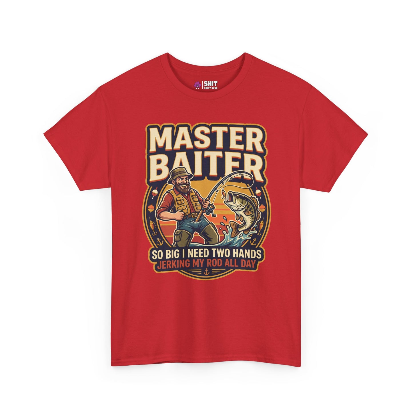 Master Baiter Rude Fishing Tee - Shit Shirt Club 