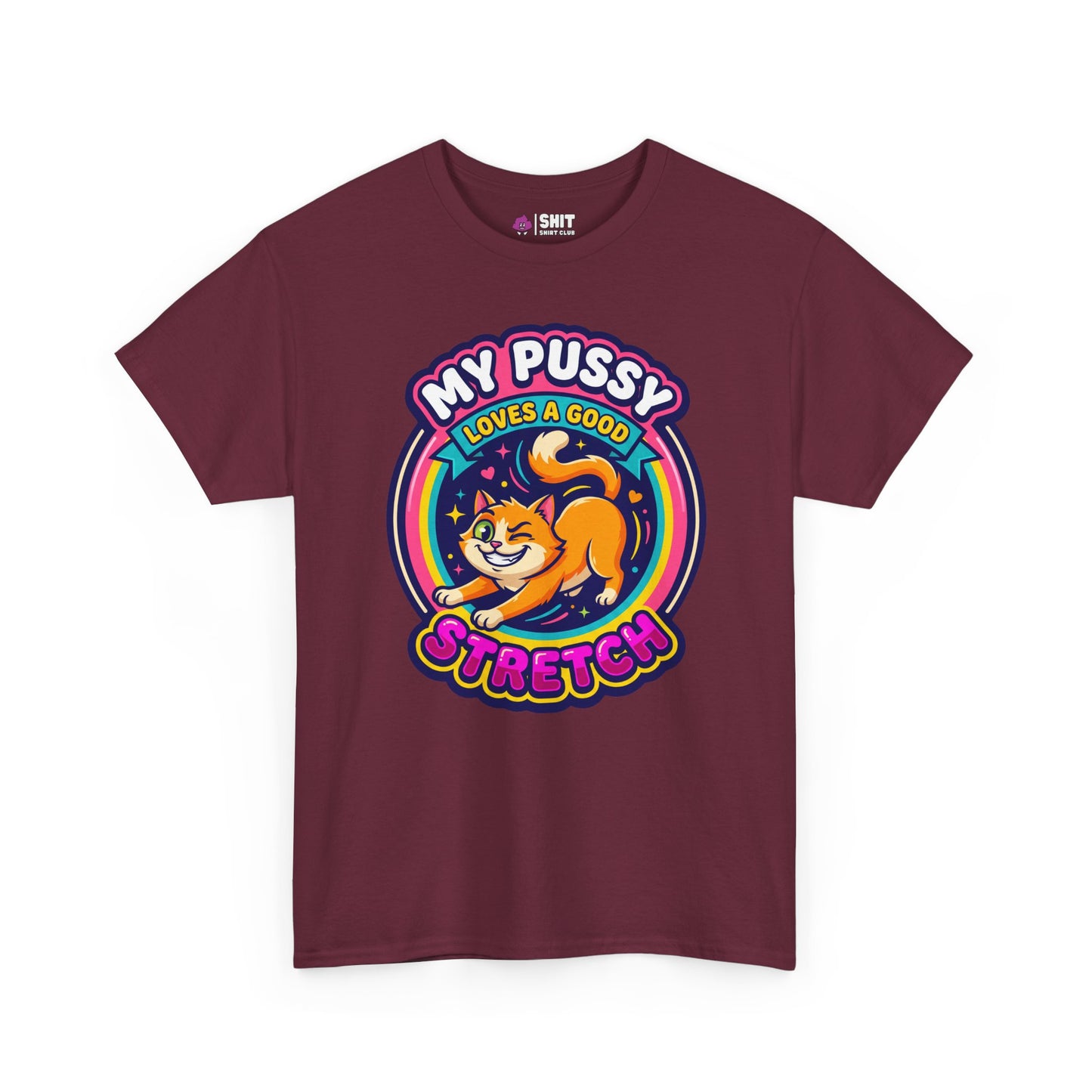 My Pussy Loves a Good Stretch Hen Do Tee - Shit Shirt Club 