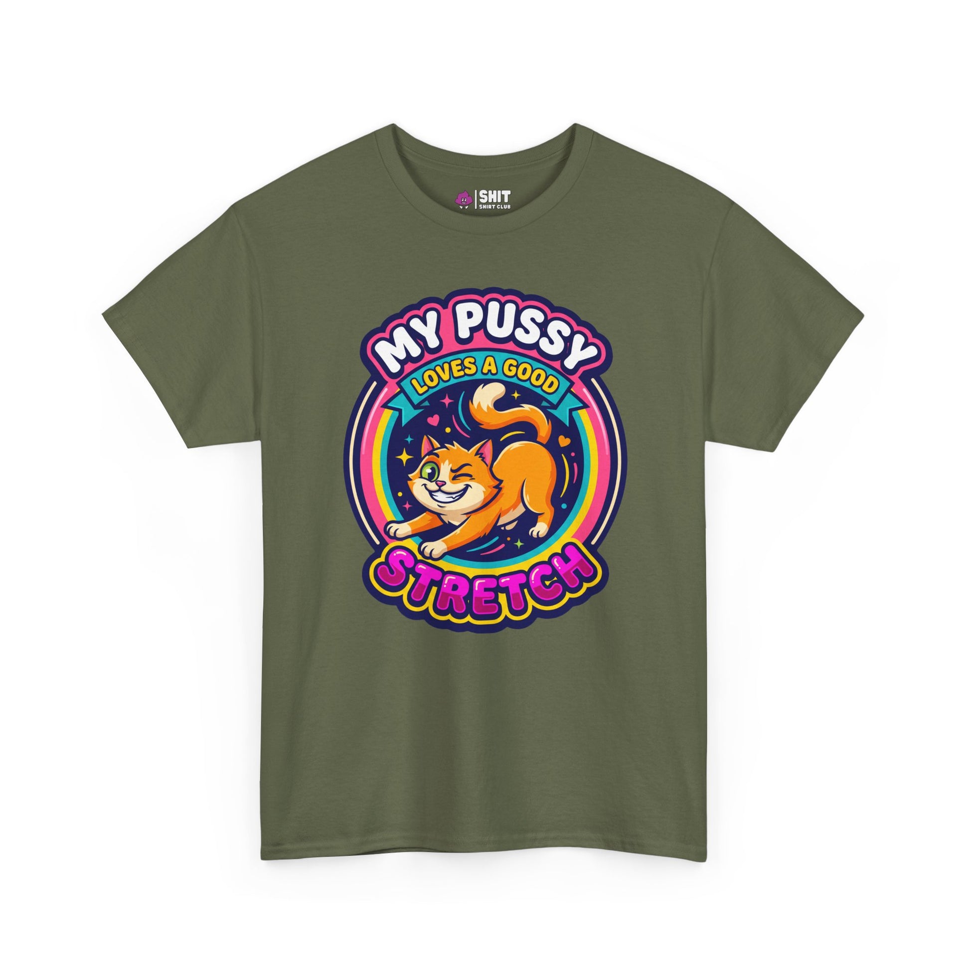 My Pussy Loves a Good Stretch Hen Do Tee - Shit Shirt Club 
