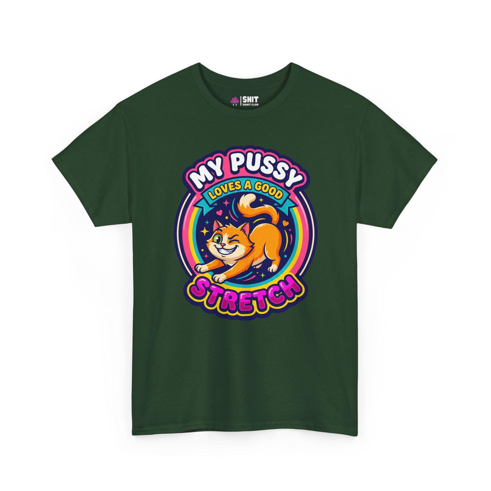 My Pussy Loves a Good Stretch Hen Do Tee - Shit Shirt Club 