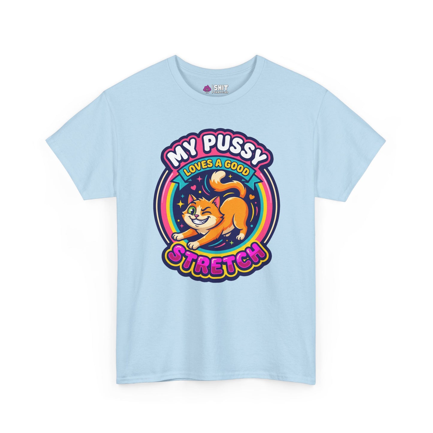 My Pussy Loves a Good Stretch Hen Do Tee - Shit Shirt Club 