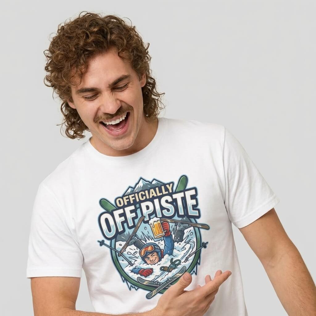 Officially Off Piste Funny Skiing Tee - Shit Shirt Club 