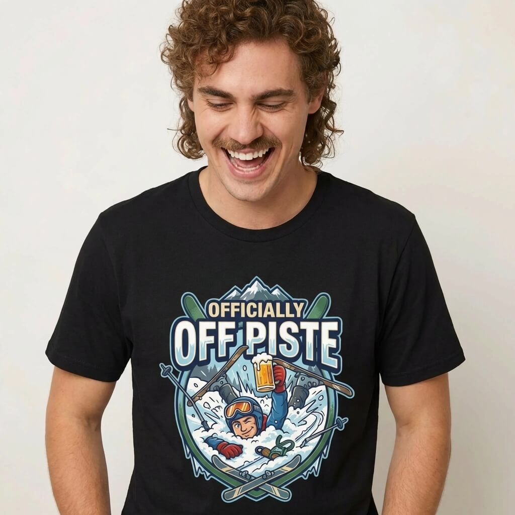 Officially Off Piste Funny Skiing Tee - Shit Shirt Club 