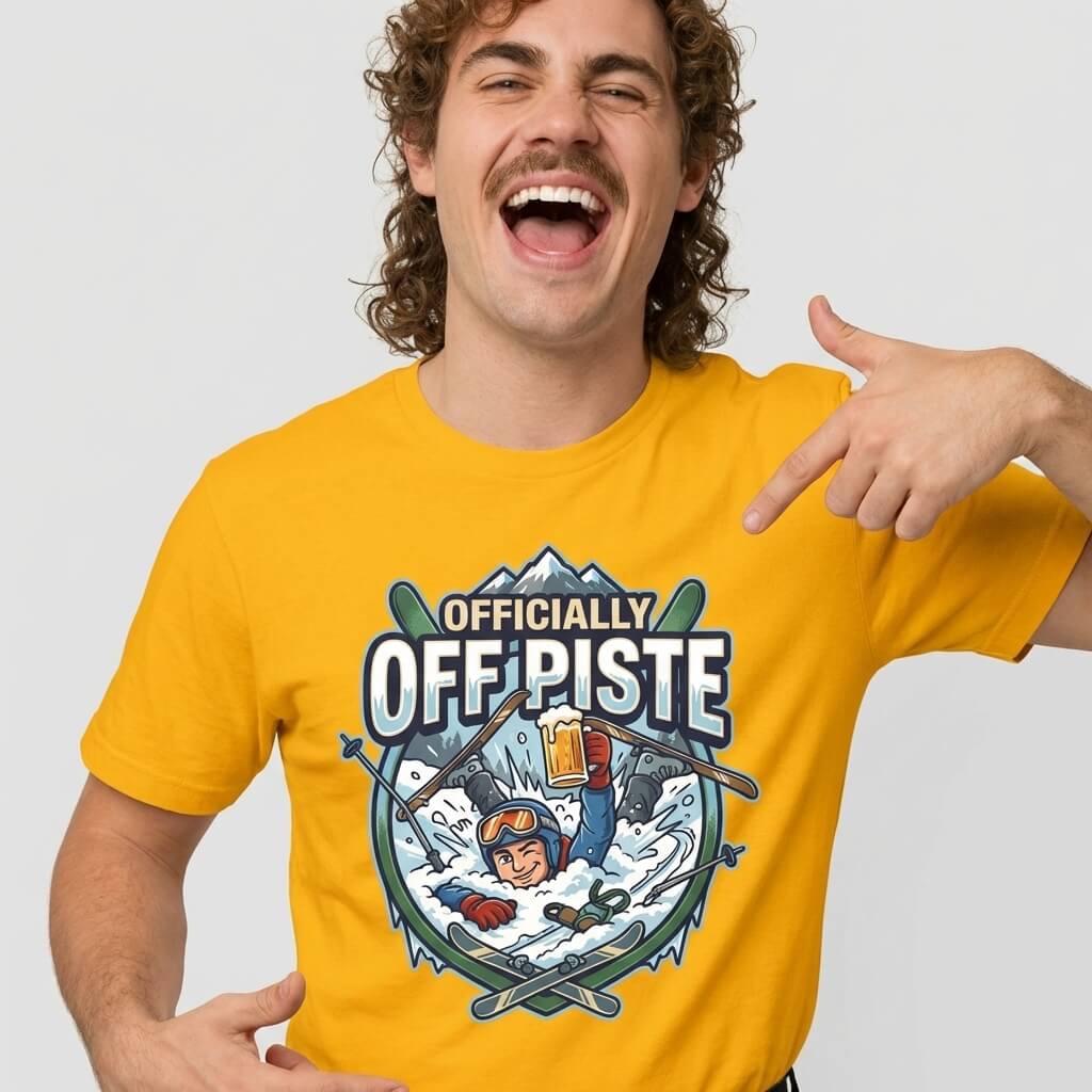 Officially Off Piste Funny Skiing Tee - Shit Shirt Club 