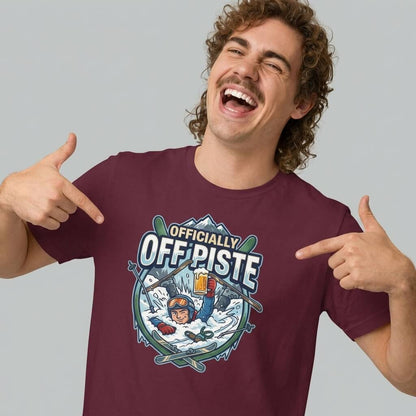 Officially Off Piste Funny Skiing Tee - Shit Shirt Club 