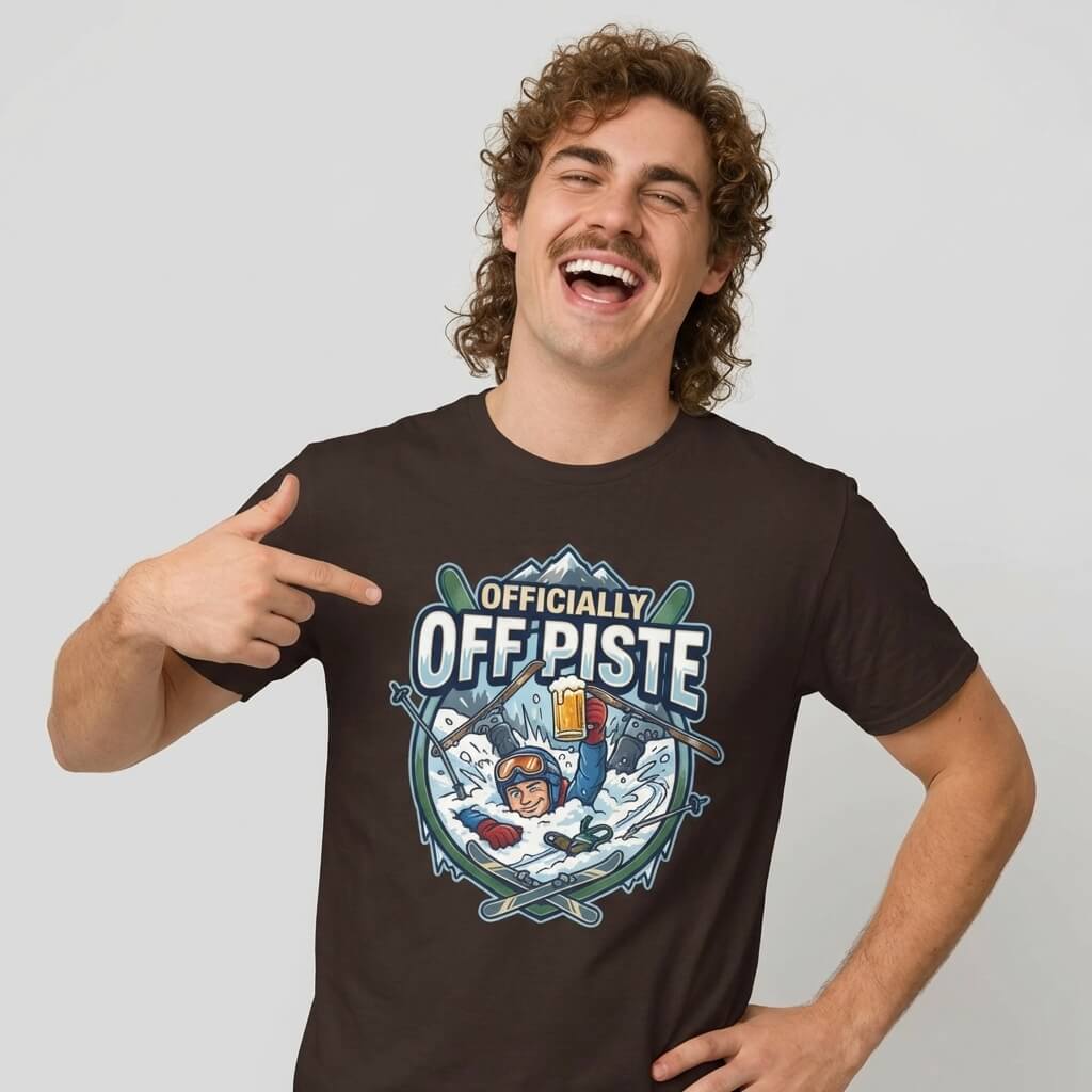 Officially Off Piste Funny Skiing Tee - Shit Shirt Club 