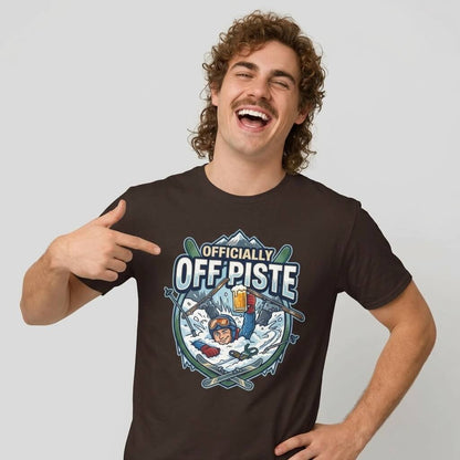 Officially Off Piste Funny Skiing Tee - Shit Shirt Club 