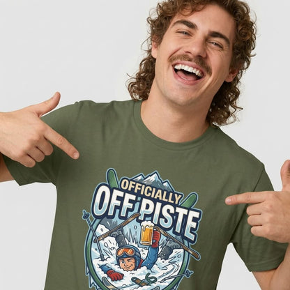 Officially Off Piste Funny Skiing Tee - Shit Shirt Club 