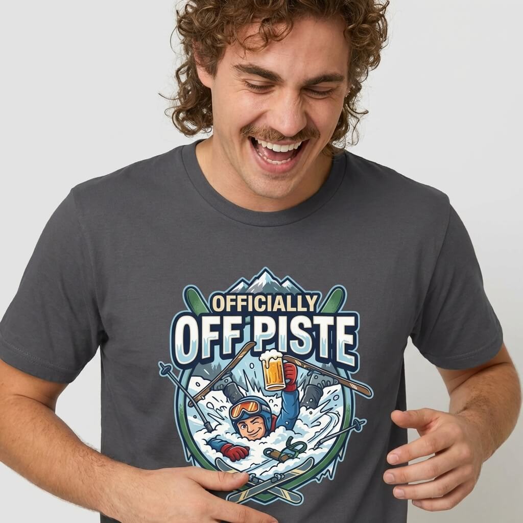 Officially Off Piste Funny Skiing Tee - Shit Shirt Club 