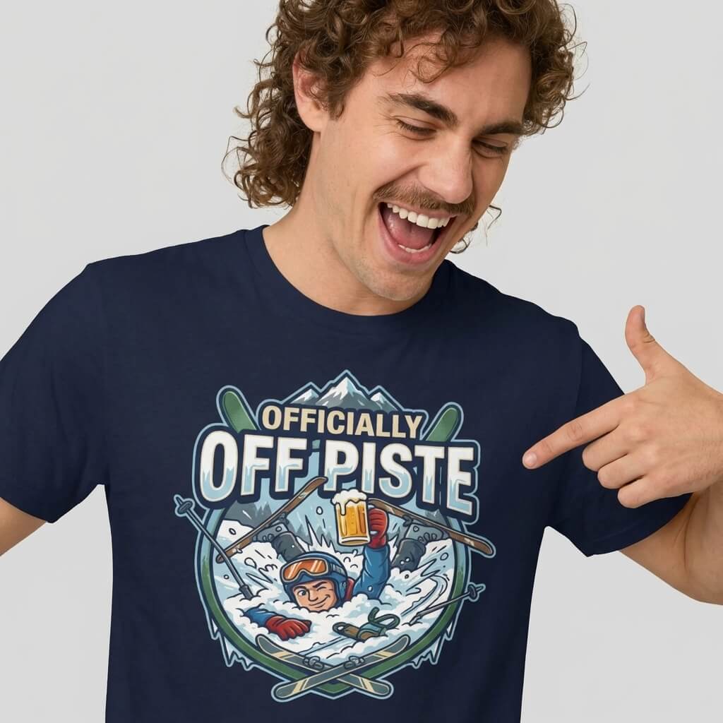 Officially Off Piste Funny Skiing Tee - Shit Shirt Club 