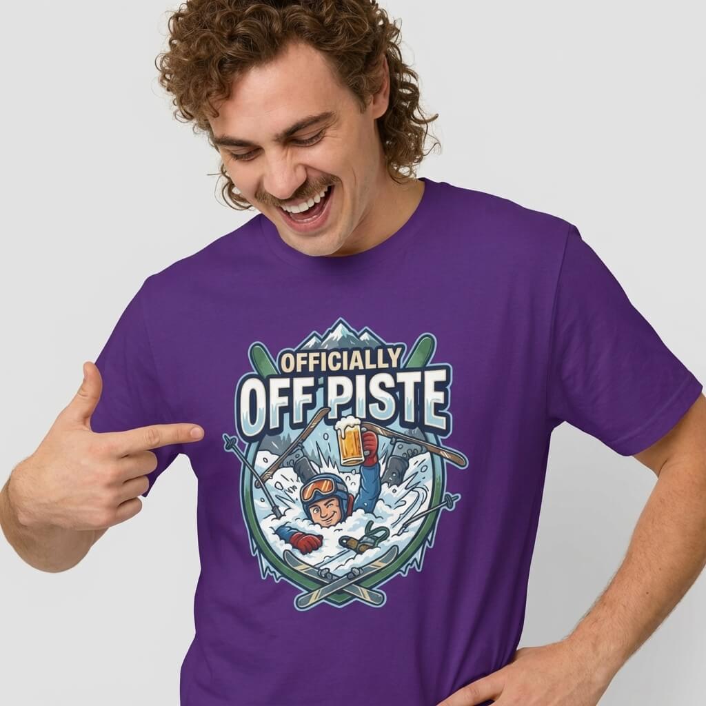Officially Off Piste Funny Skiing Tee - Shit Shirt Club 