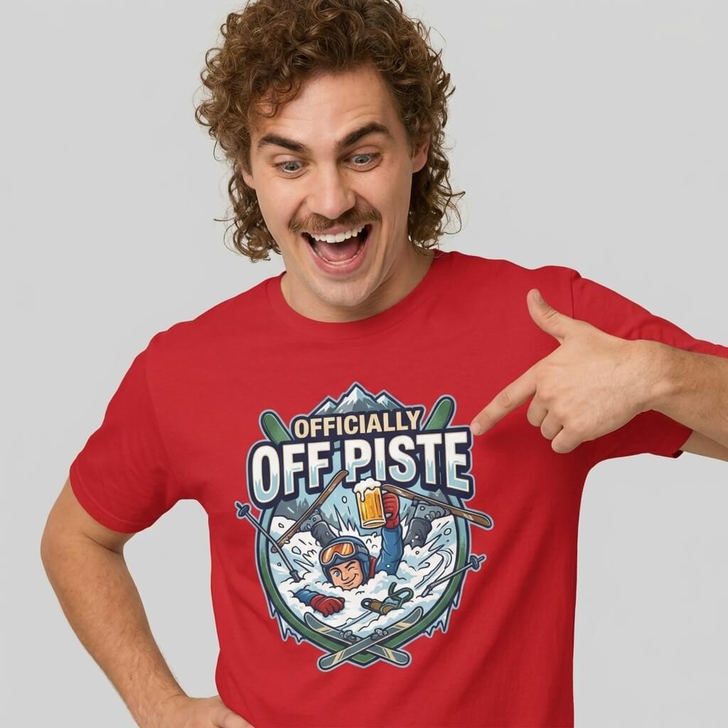 Officially Off Piste Funny Skiing Tee - Shit Shirt Club 
