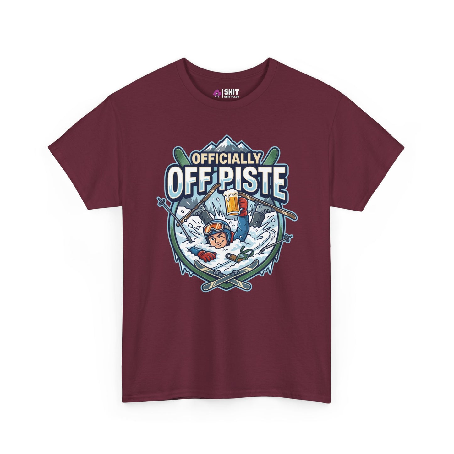 Officially Off Piste Funny Skiing Tee - Shit Shirt Club 