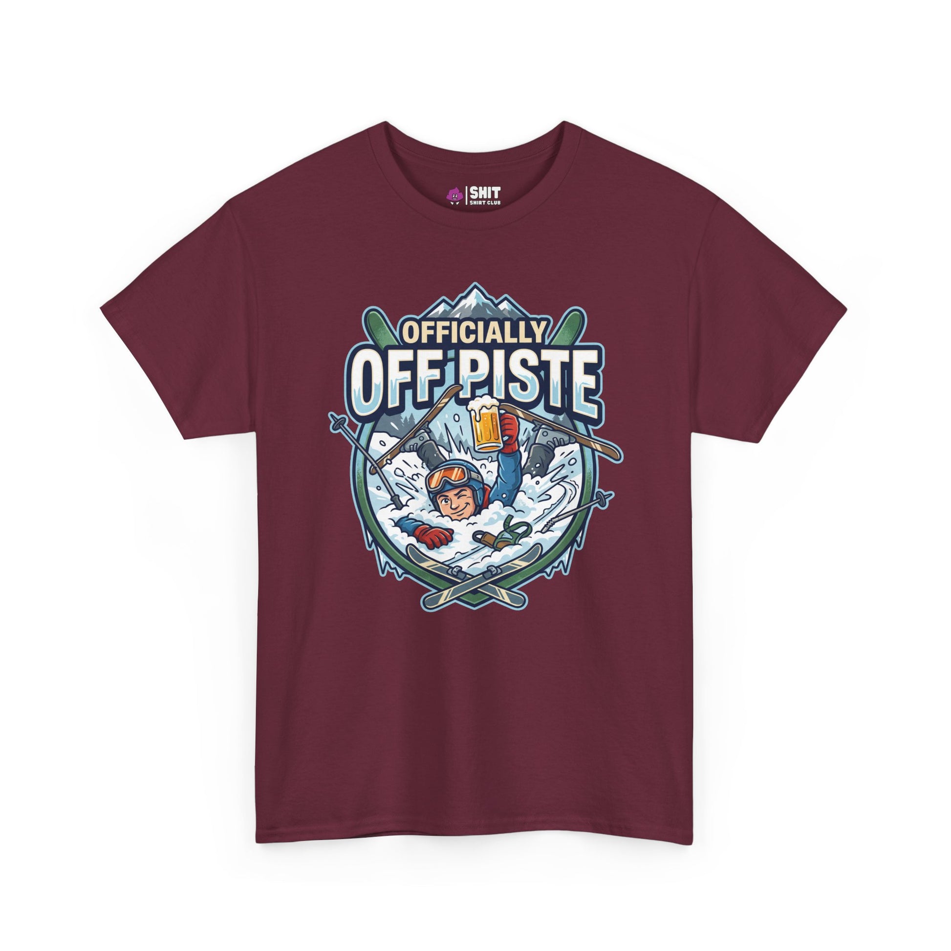 Officially Off Piste Funny Skiing Tee - Shit Shirt Club 