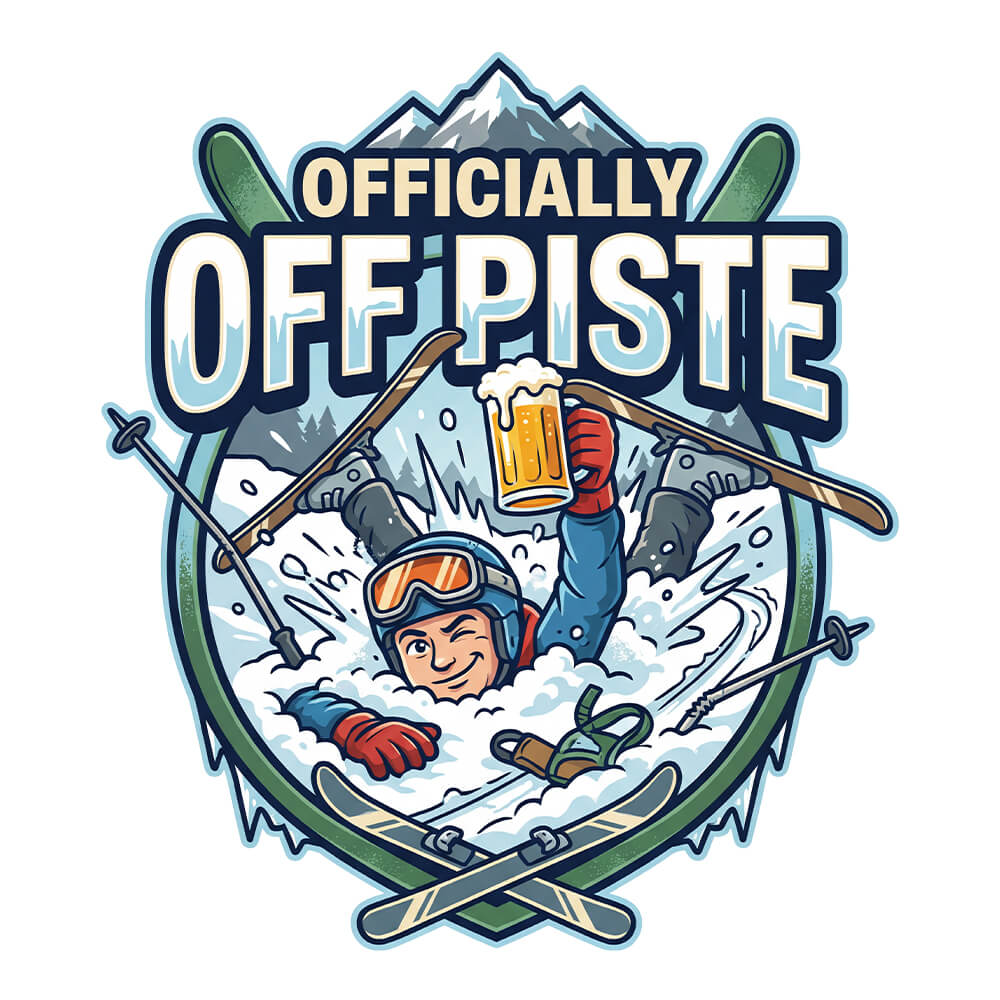 Officially Off Piste Funny Skiing Tee - Shit Shirt Club 