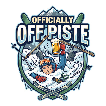 Officially Off Piste Funny Skiing Tee - Shit Shirt Club 